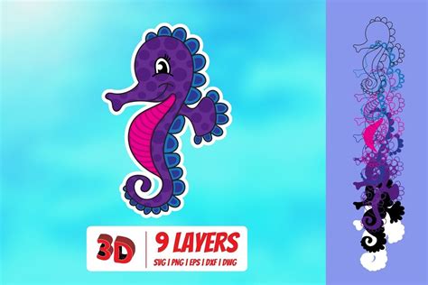 Download Free 3D Underwater Creatures SVG Bundle Files DXF Files