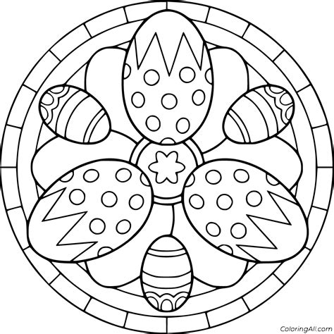 Download Free 3D mandala "Easter" Printable
