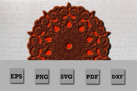 Download Free 3d Layered Mandala - Multilayered Mandala Cut File Easy Edite