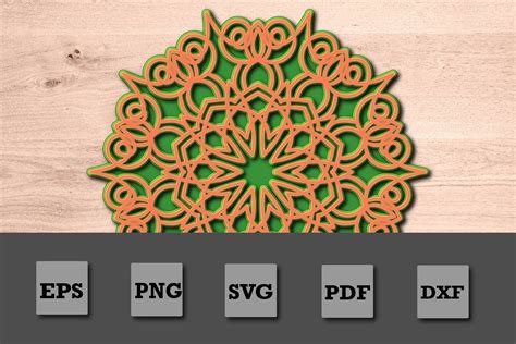 Download Free 3d Layered Mandala - Multilayered Mandala Cut File Files For Crafts