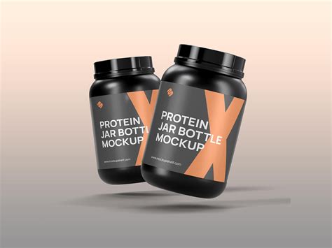 Download Free 4.59LB Protein Jar Mockup PSD Object Mockups PSD Files