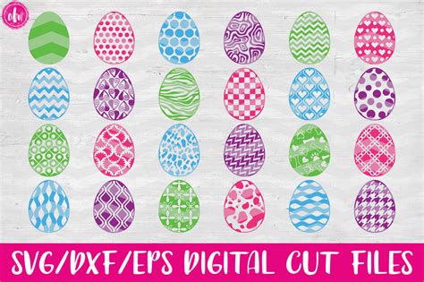 Download Free 40 Patterned Monogram Eggs Bundle - SVG, DXF, EPS Cut Files Commercial Use DXF Files