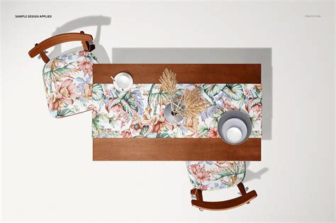 Download Free 40x180cm Table Runner Mockup Set PSD Templates Generator PSD Files