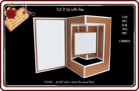 Download Free 492 Fancy Folded Card Multiple Machine Formats Silhouette Free PSD Mockups