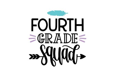 Download Free 4th Grade Squad SVG Cut File Commercial Use
