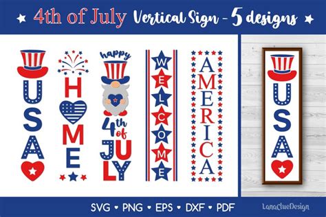Download Free 4th Of July Porch Signs Bundle Easy Edite