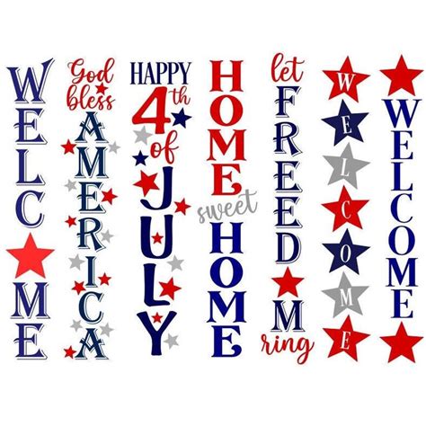 Download Free 4th Of July Porch Signs Bundle Files For Crafts