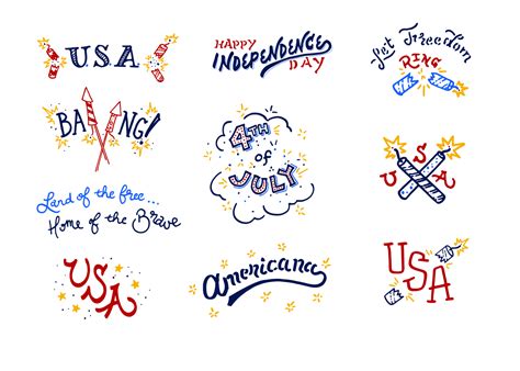 Download Free 4th of July Americana Lettering Pack Commercial Use DXF Files