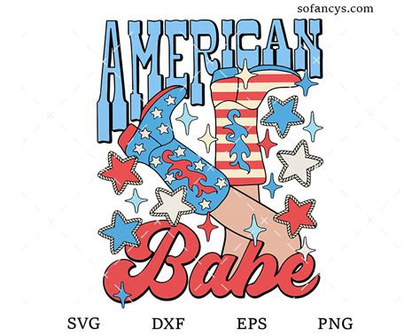 Download Free 4th of July Babe Commercial Use DXF Files
