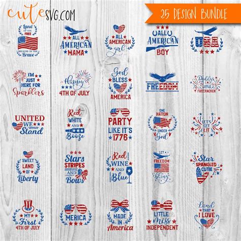Download Free 4th of July Collection Creativefabrica DXF Files