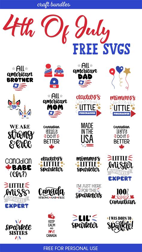 Download Free 4th of July Collection Cricut SVG DXF Files