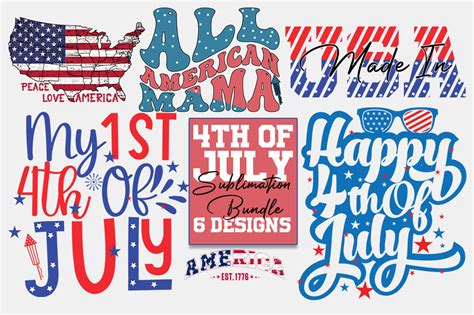 Download Free 4th of July Fourth of July Sublimation PNG Design Bundle Files Free PSD Mockups
