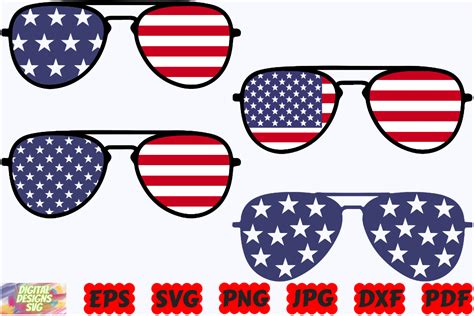Download Free 4th of July Glasses Files For Crafts