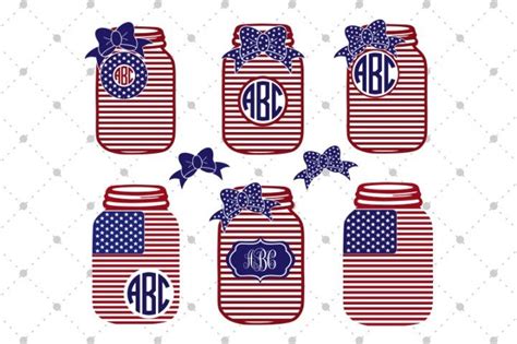Download Free 4th of July Mason Jar Files Easy Edite