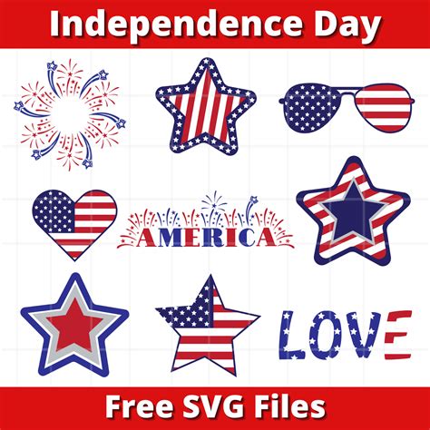 Download Free 4th of July Patriotic SVG Cut File Printable