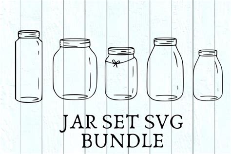 Download Free 5 SVG Jar Set Bundle For Crafters Files Free PSD Mockups