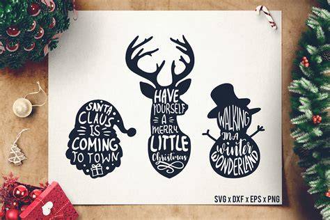 Download Free 50 Christmas SVG Bundle Quotes + Extras Printable