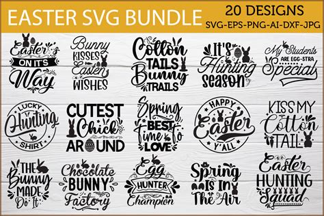 Download Free 50 Easter Quotes Bundle for Cricut Machine