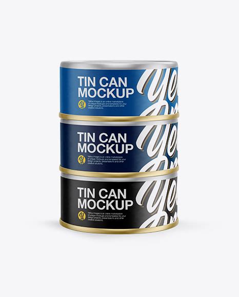 Download Free 5oz Three Cans Mockup PSD Generator
