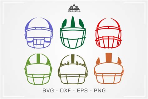 Download Free 6 Football Helmet Svg Design For Crafts