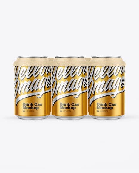 Download Free 6 Pack Matte Cans Mockup PSD Generator