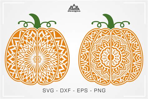 Download Free 6 Pumpkin Mandala Fall Svg Design Printable