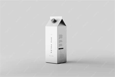 Download Free 700ml Milk Carton Box Mockup PSD Generator PSD Files