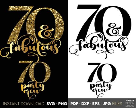 Download Free 70th T-Shirt Design SVG Files For Crafts