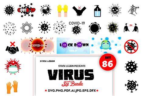 Download Free 86 Virus Svg Bundle For Crafts