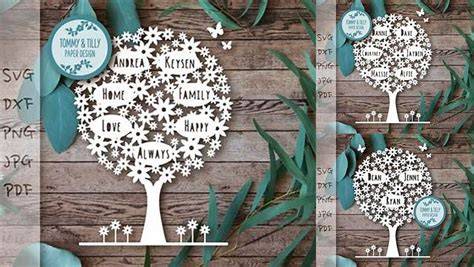 Download Free 9 Name Daisy Tree - SVG DXF PNG PDF JPG DXF Files