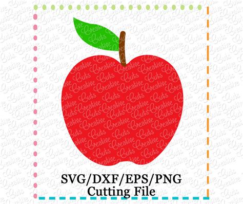 Download Free A For Apple - SVG File, DXF File Commercial Use For Crafts