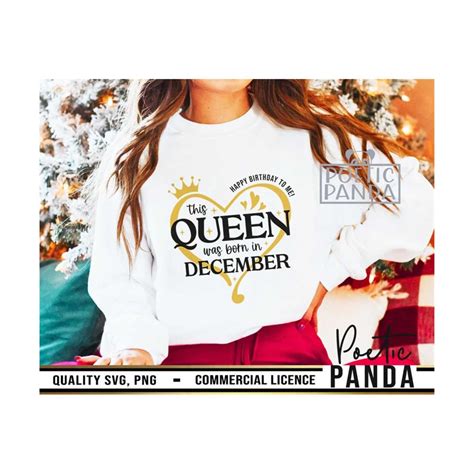 Download Free A Queen Born in December SVG Files DXF Files