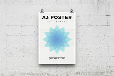 Download Free A3 Poster Mockup PSD Generator