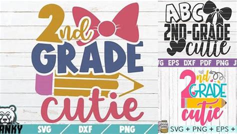 Download Free ABC 2nd Grade Cutie SVG Cut File Files