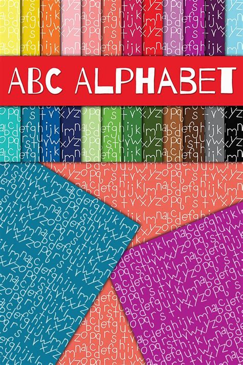 Download Free ABC Alphabet Digital Papers For Crafts