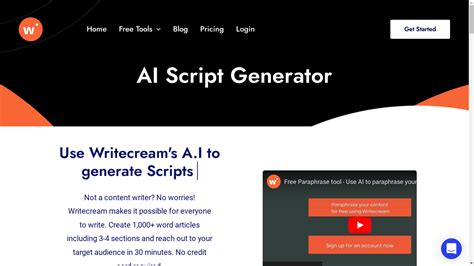 Free AI Script Generator - Writecream
