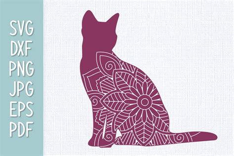 Download Free Abstract Cat Mandala SVG Commercial Use For Crafts
