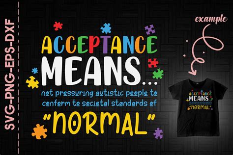 Download Free Acceptance Means Conform Normal Autism Files DXF Files