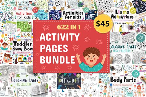 Download Free Activity Pages Bundle: 622 in 1 Files DXF Files
