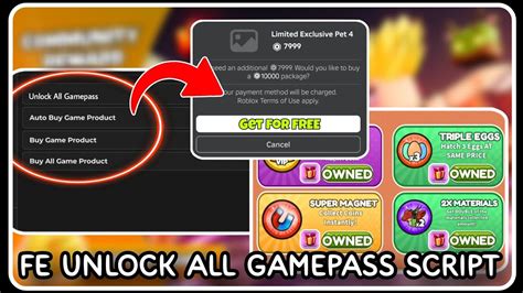 Free Admin Unlock Gamepass Items Script