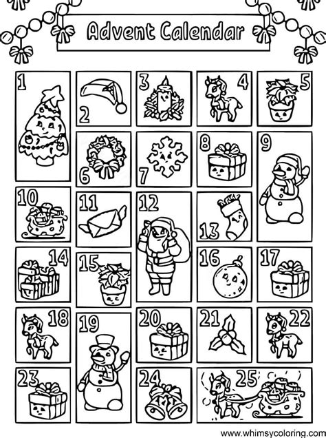 Free Advent Coloring Pages