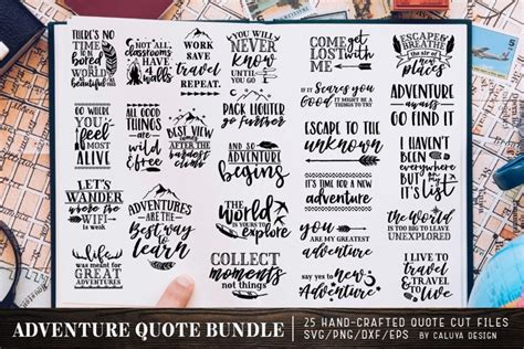 Download Free Adventure Quote SVG Cut File Bundle Deal Cut Images