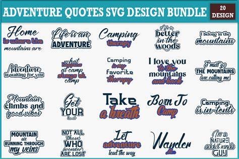 Download Free Adventure quotes bundle svg DXF Files