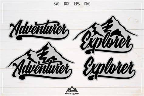 Download Free Adventurer Explorer Typography Svg Design Commercial Use DXF Files