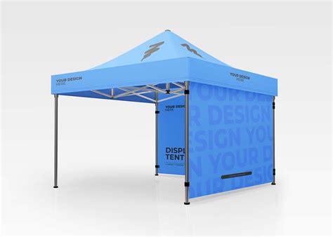 Download Free Advertising Display Tent Mockup - Back Half Side View PSD Generator