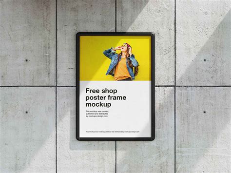 Download Free Advertising Poster Frame Mockup - Front View PSD Yellowimages