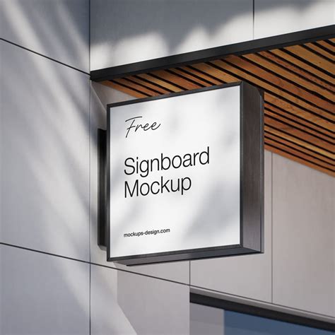 Download Free Advertising Signboard Mockup PSD Generator