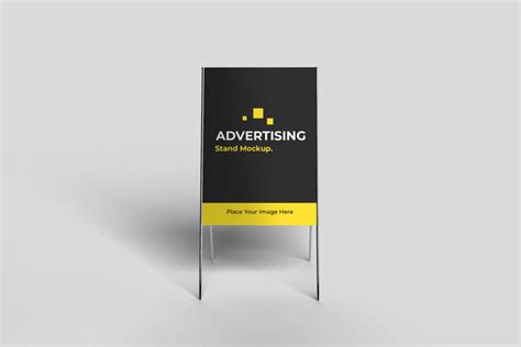 Download Free Advertising Stand Mockup - Front View PSD Mockup Templates