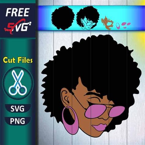 Download Free Afro Girl SVG Cut File Commercial Use