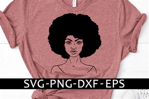 Download Free Afro Girl SVG Cut File Commercial Use DXF Files